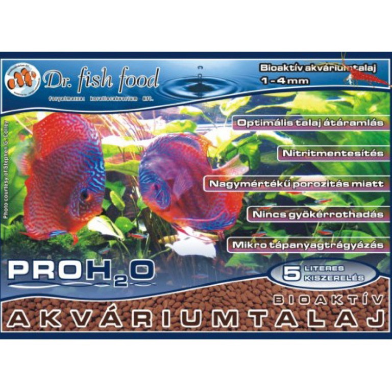  Dr. Fishfood PRO H2O Bioaktiv akváriumtalaj 5 literes 	 