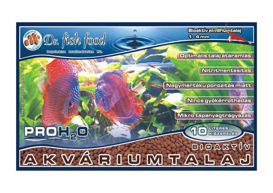 Dr. Fishfood PRO H2O Bioaktiv akváriumtalaj 10 literes 