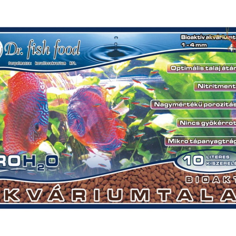 Dr. Fishfood PRO H2O Bioaktiv akváriumtalaj 10 literes 