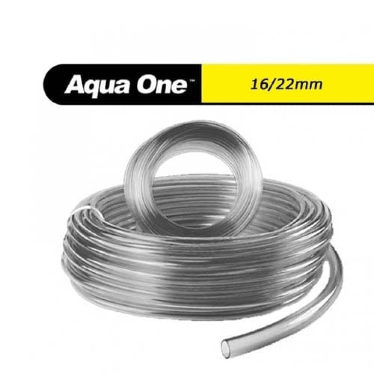 16/22 mm átlátszó Aqua One lágy pvc cső/fm