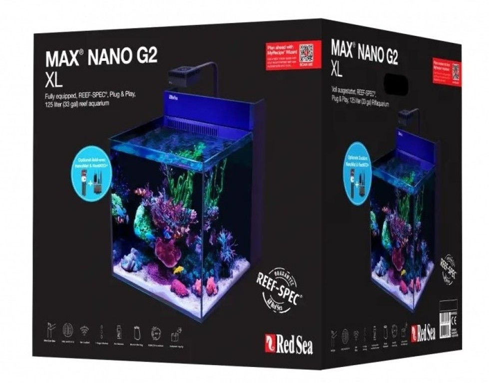 RED SEA MAX NANO XL G2 Tengeri akvárium fekete szekrénnyel