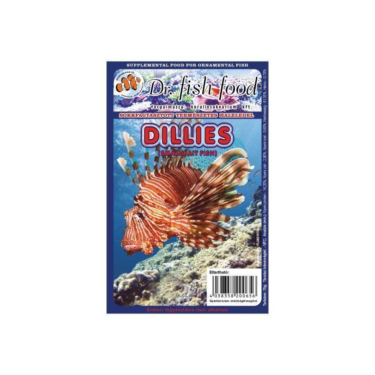 Dr. Fishfood Fagyasztott Mini Dillies /Hal/ 70g